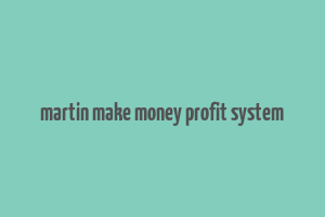 martin make money profit system