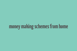 money making schemes from home