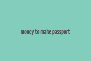 money to make passport