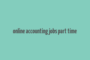 online accounting jobs part time