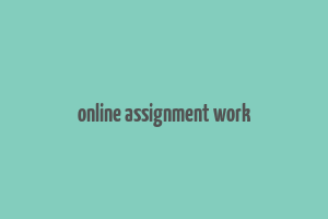 online assignment work