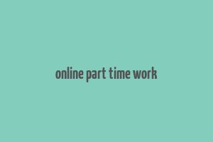 online part time work