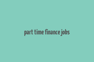 part time finance jobs