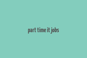 part time it jobs