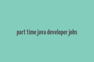 part time java developer jobs