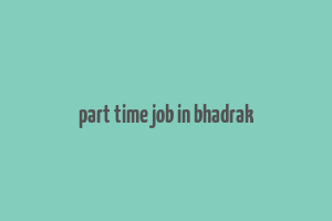 part time job in bhadrak