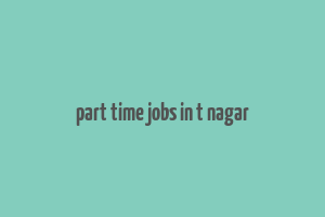 part time jobs in t nagar