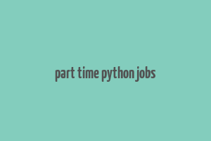 part time python jobs