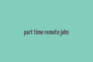 part time remote jobs