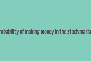 probability of making money in the stock market