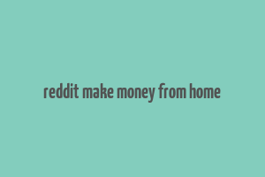 reddit make money from home