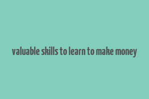 valuable skills to learn to make money