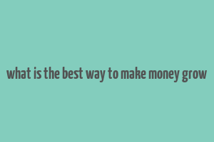 what is the best way to make money grow