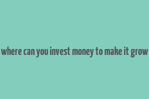 where can you invest money to make it grow