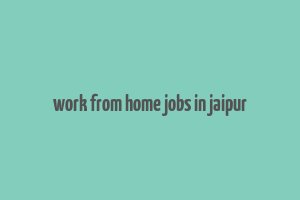 work from home jobs in jaipur