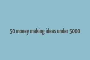 50 money making ideas under 5000