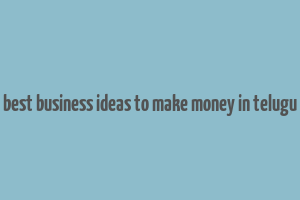 best business ideas to make money in telugu