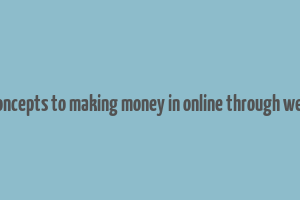 best concepts to making money in online through websites