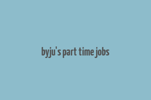 byju's part time jobs