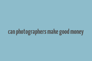 can photographers make good money