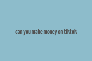 can you make money on tiktok