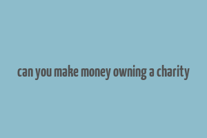 can you make money owning a charity