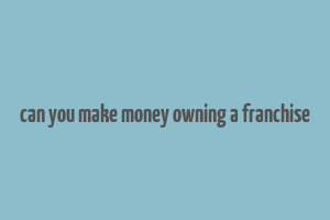 can you make money owning a franchise