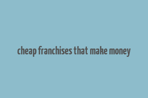 cheap franchises that make money