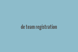 de team registration