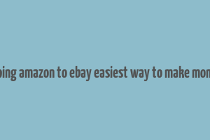 dropshipping amazon to ebay easiest way to make money online