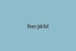 fiverr job list