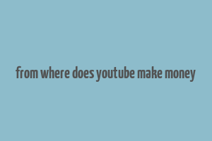 from where does youtube make money