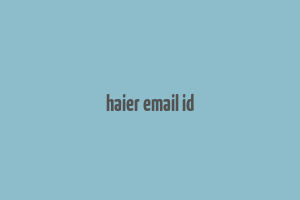 haier email id