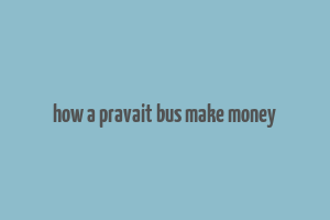 how a pravait bus make money