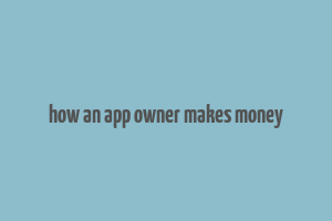 how an app owner makes money