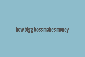 how bigg boss makes money