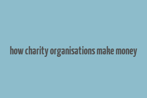 how charity organisations make money