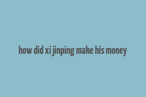 how did xi jinping make his money