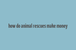 how do animal rescues make money