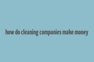 how do cleaning companies make money