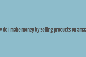 how do i make money by selling products on amazon