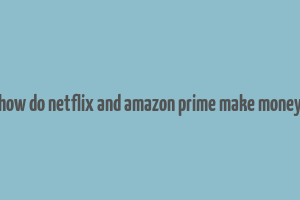 how do netflix and amazon prime make money