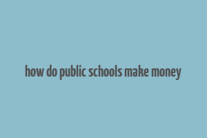 how do public schools make money