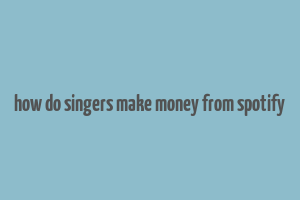 how do singers make money from spotify