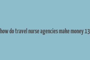 how do travel nurse agencies make money 13