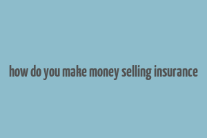 how do you make money selling insurance