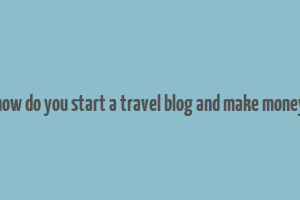 how do you start a travel blog and make money