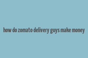 how do zomato delivery guys make money