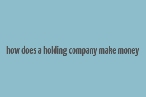 how does a holding company make money