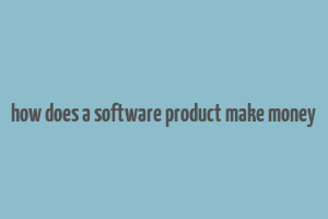 how does a software product make money